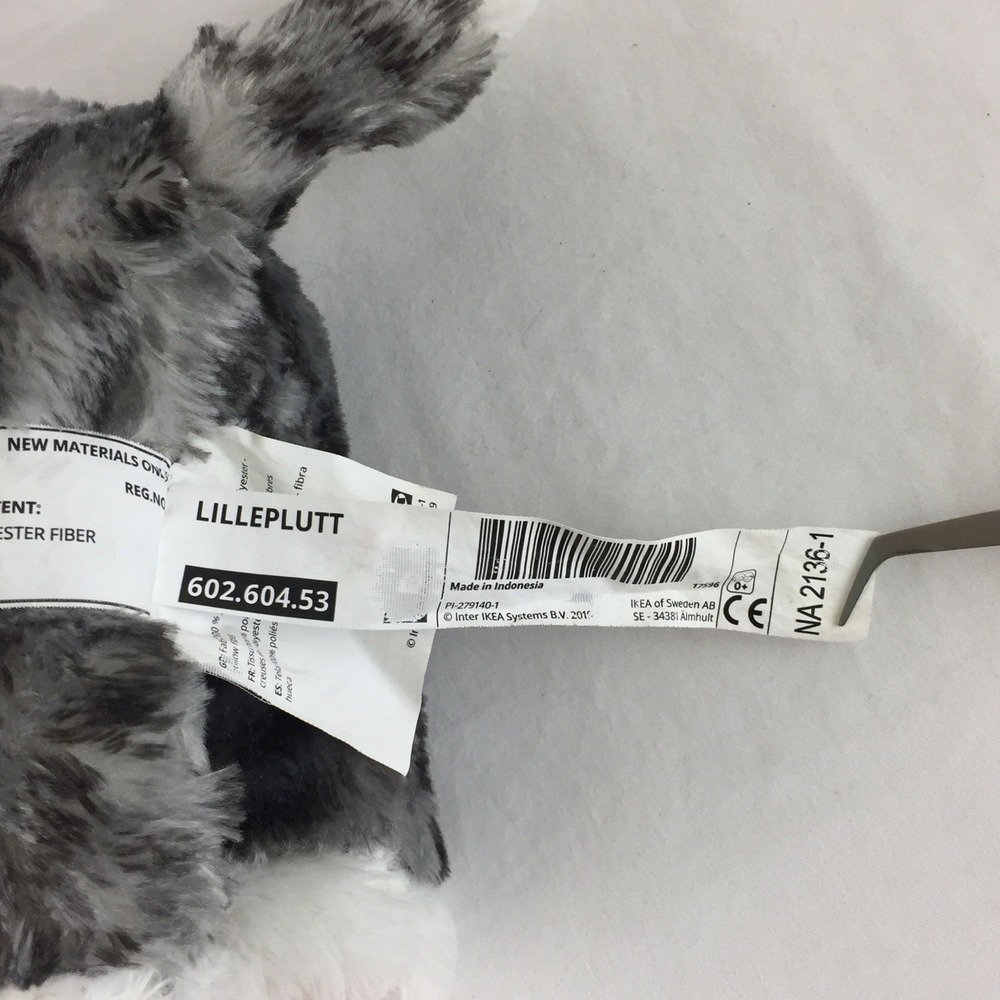 IKEA LILLEPLUTT‎ Plush Cat 10" Grey White Striped Tabby Kitty Stuffed Animal - Picture 7 of 8